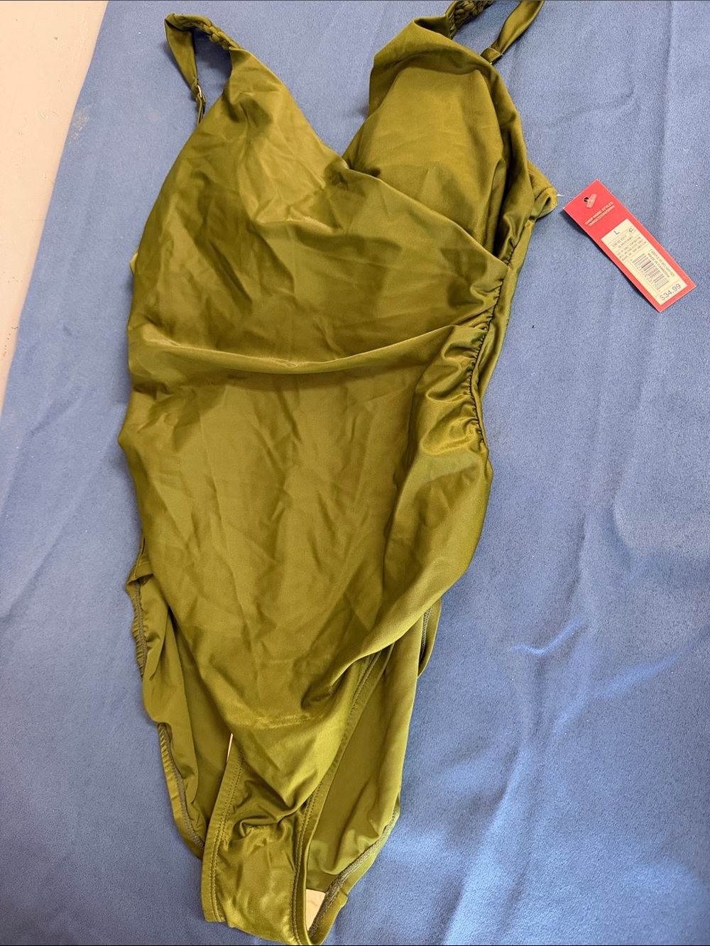 Target Olive Fabric Top with Red Price Tag